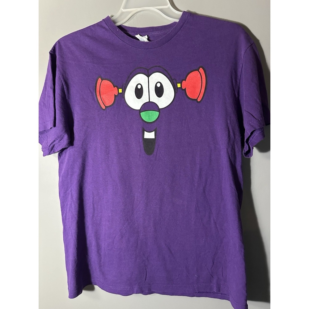Vintage 90s Veggie Tales Larry-Boy Ringer T-Shirt Size Large